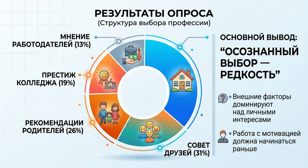 Структура выбора профессии: результаты опроса